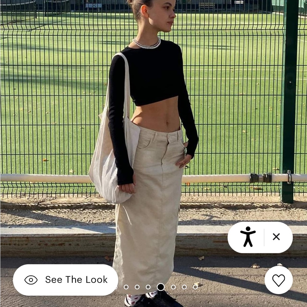 Pull&Bear Long cargo skirt with pockets